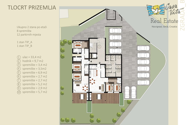 Apartment, 55 m2, For Sale, Novigrad