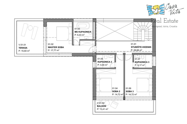 ISTRA, POREČ - Casa moderna in costruzione a 1000 m dal mare!