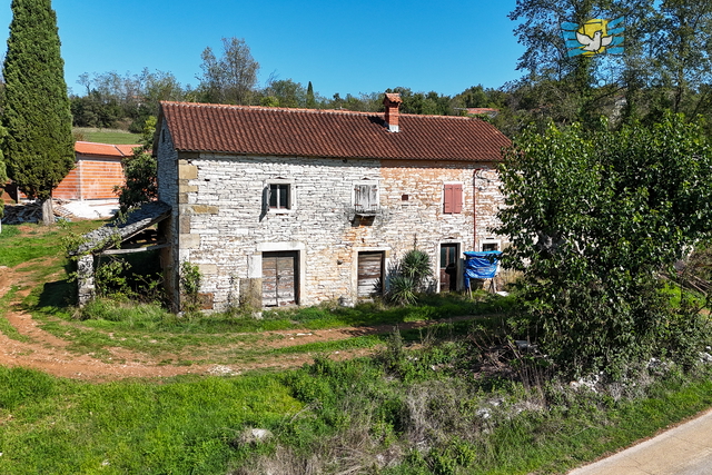 ISTRA, Oprtalj - autohtona samostojeća kamena kuća za renovaciju po vlastitoj želji!!